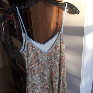 j crew boho v-neck paisely midi dress